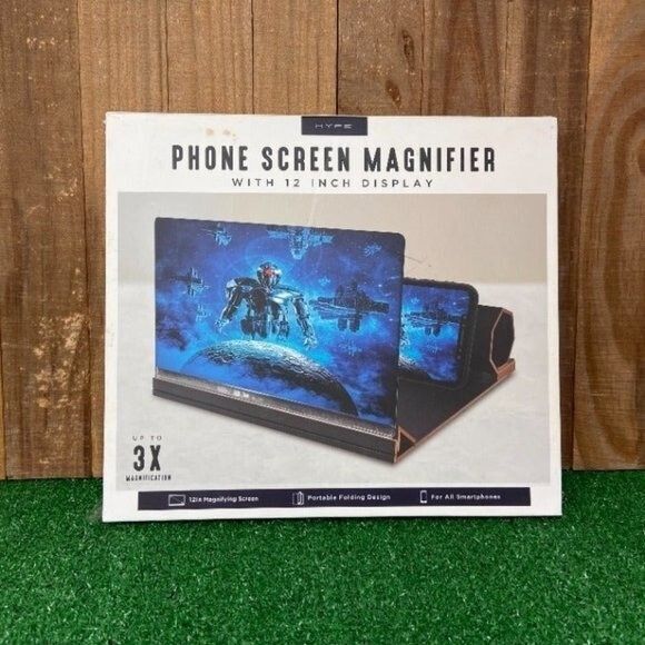 Portable 12 Inch Display Phone Screen Up To 3 X Magnifier For All Smartphones - Picture 1 of 2